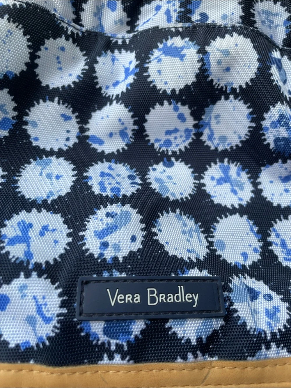 Vera Bradley Navy and Light Blue Dot-Print  Backpack